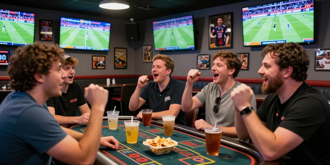 ภาพการเดิมพันกีฬา playme8 sportsbook ในบรรยากาศที่มีความตื่นเต้นจากการเชียร์กีฬา