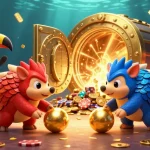 Experience exciting gameplay at zkeonhacai5 with rival pangolins bowling through poker chips.