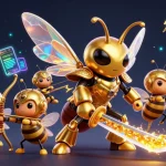 Experience vibrant gaming action with nh88az featuring a golden samurai hornet in a dynamic casino scene.