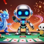 Engage in thrilling poker at ONE88 with a striking 3D illustration showcasing a cyberpunk theme.