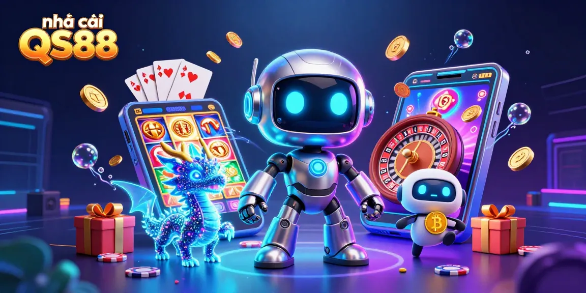 Engage with nhà cái QS88 in a vibrant casino scene showcasing gaming excitement and winning potential.