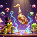 Engage with thrillingXO88 lottery excitement featuring vibrant balls and whimsical characters.