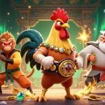Engage in action with fishprawncrabs at the exciting cockfighting arena featuring vibrant 3D characters.