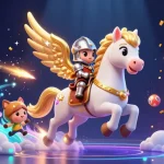 Experience the excitement of open88 with vibrant visuals of a magical gambling scene full of lottery elements.
