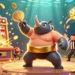 Win big at U31 with vibrant gambling illustration featuring a rhinoceros beetle champion.