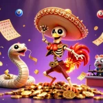 Experience thrilling wins with 7mcnscore featuring vibrant casino elements in a dynamic 3D scene.