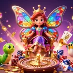 Experience FABET's magical casino world with vibrant characters and dynamic games illustrated in 3D.