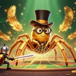 Engage with sv88 com, featuring a golden tarantula and beetle knight in a dynamic casino scene.